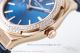 Swiss Copy Vacheron Constantin Overseas 37 MM Small Model Rose Gold Diamond Case Blue Face Cal.5300 Women's Watch (4)_th.jpg